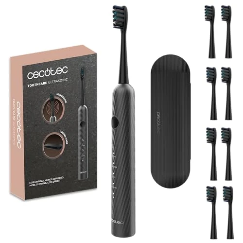 Offerta a tempo: Cecotec Spazzolino Elettrico Sonico ToothCare UltraSonic. 4 Modalità, Fino a 40000 rpm, Timer, Custodia e 8 Testine Ricambio, IPX7, Pulizia Profonda - 36% da 29.90 € a 19.00 €
