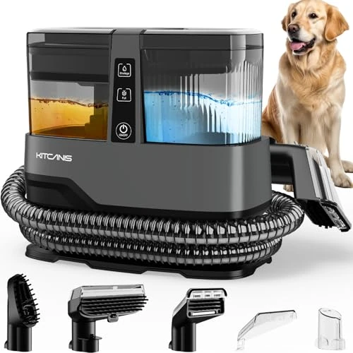 Offerta a tempo: Kitcanis Lavatappeti e Divani Lava e Asciuga 17KPa 600W, Pulitore Tessuti Compatto con 4 Accessori, Serbatoi Rimovibili 1.1L/1.2L, per Divani Tappeti Auto, Lava Moquette Portatile per Casa e Interni - 35% da 139.99 € a 90.88 €