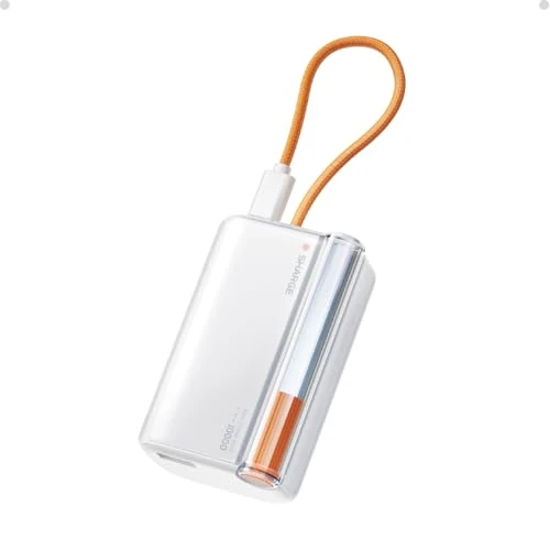 Tijdelijke aanbieding: sharge Powerbank, 45 W, snelladen, 10.000 mAh, compacte USB-C powerbank met geïntegreerde kabel, PD 3.0 & QC 3.0, dubbele uitgang voor iPhone 17/16/15, iPad en meer van 47.04 € naar 47.04 € (0.00% korting)