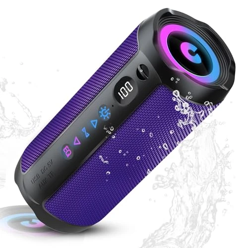 Offerta a tempo: Cassa Bluetooth Portatile 25W, Potente Altoparlante Bluetooth, Doppio Basso Driver, 25 Ore di Autonomia, TWS Accoppiamento, RGB, IPX7 Impermeabile, AUX, TF,USB,Ideale Attività All'aperto/Feste/Viaggi - 69% da 129.99 € a 39.99 €