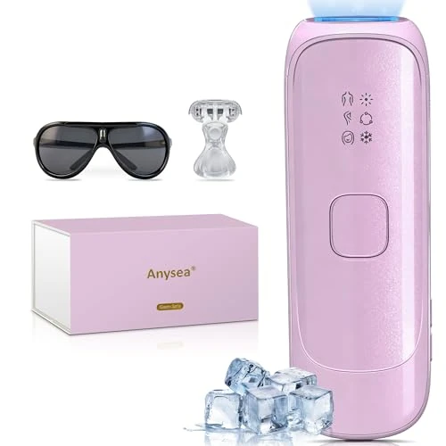 Offerta a tempo: Anysea Epilatore Luce Pulsata con Funzione di Raffreddamento：Luce Pulsata Epilatore con 3 Modalità, Scorrimento Continuo Automatico, Luce Pulsata Per Donne e Uomini, Ascelle, Tutto il Corpo, Viola - 35% da 79.99 € a 52.24 €