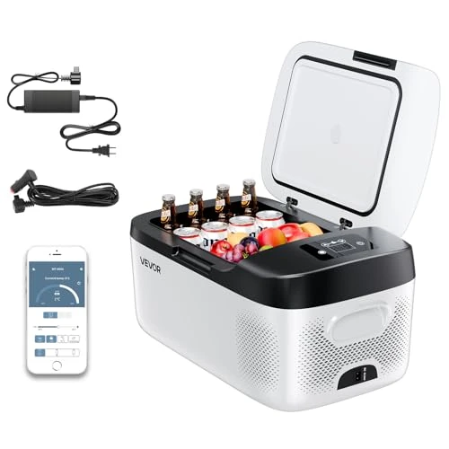 Oferta limitada: VEVOR Nevera Portátil para Coche 12/24 V CC 100-240 V CA con Compresor, Control de Temperatura de -20 °C a 20 °C, con Aplicación, Congelador de 15 L para Autocaravanas, Camping, Barcos, Pesca de 130.99 € a 122.90 € (ahorro 6%)