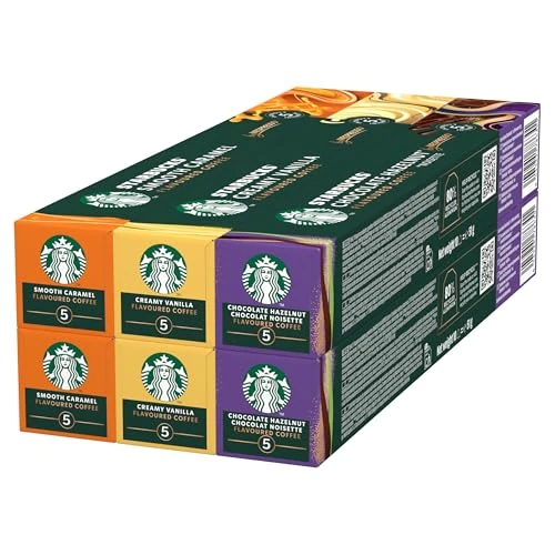 Offerta a tempo: STARBUCKS Caffè Aromatizzato Variety Pack by Nespresso, 6 Confezioni da 10 Capsule (60 Capsule compatibili Nespresso) - 20% da 24.99 € a 19.99 €