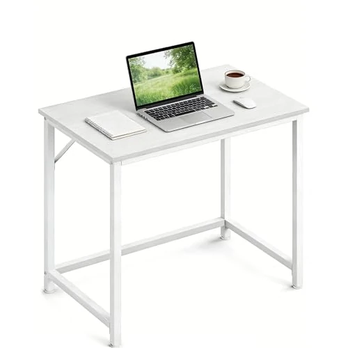 Offerta a tempo: Aiorber Scrivania per computer, tavolo da ufficio, 100 x 50 x 76 cm, scrivania per studio, camera da letto, soggiorno, bianco - 0.00% da 28.22 € a 28.22 €