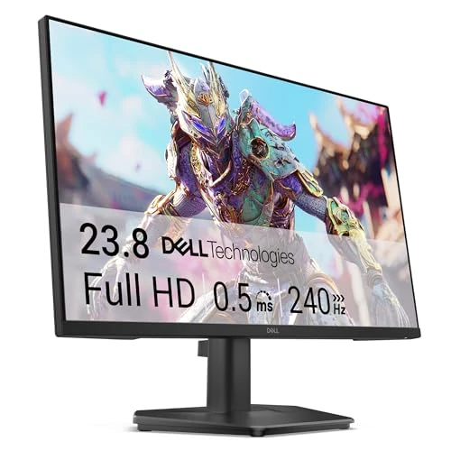 Dell 24 Gaming Monitor - SE2426HG, Full HD (1920x1080), 240Hz, Fast IPS, 0.5ms, AMD FreeSync Premium, 99% sRGB, HDR10, VESA (100x100mm), DisplayPort, 2 HDMI, 3 Jahre Garantie, Schwarz