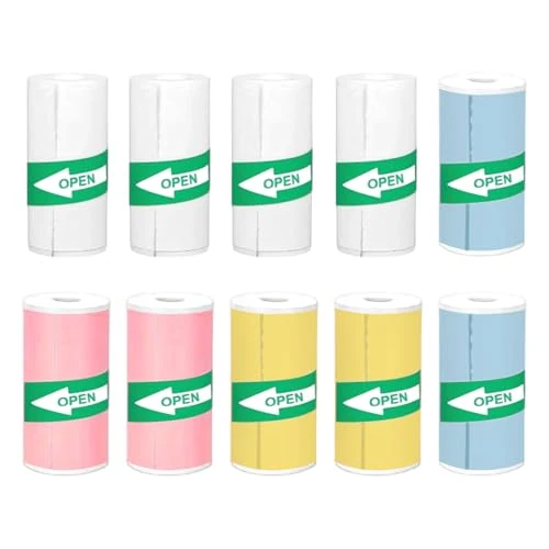 Offerta a tempo: 10 Rotoli Carta Termica Adesiva Stampabile, Rotoli di Carta Termica, 57 x 25 mm, per Mini Stampante, Ideale per Foto, Note, Etichette e Sticker, per Fotocamere Istantanee Bambini - 84% da 9.99 € a 1.59 €