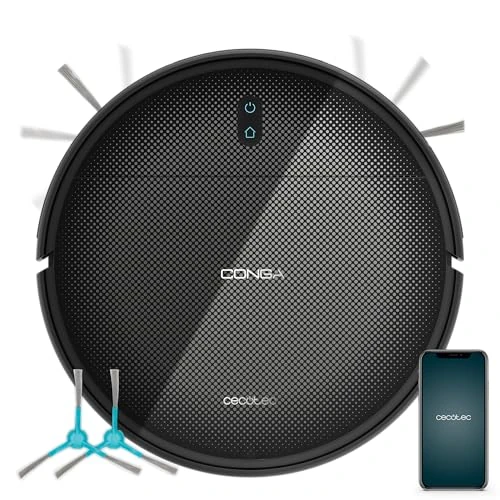 Offerta a tempo: Cecotec Robot Aspirapolvere e Lavapavimenti Conga M10 Advance. Aspirazione 3000 Pa, Autonomia 150 min, Navigazione Giroscopica, Sensori Anticaduta, 2 Spazzole Laterali, Controllo App - 64% da 219.00 € a 79.90 €