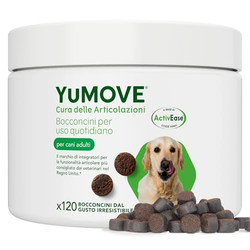Offre limitée : Yumove Arthrose Chien 2-7 Ans - 120 Bouchées, ActivEase et Glucosamine de 28.49 € à 26.99 € (5% de remise)