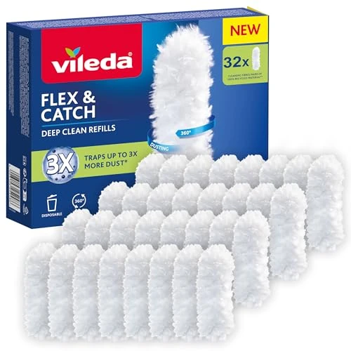 Offerta a tempo: Vileda Flex&Catch piumino di ricambio | Deep clean refills | Cattura fino a 3 volte più polvere rispetto ai piumini tradizionali - 17% da 29.99 € a 24.99 €