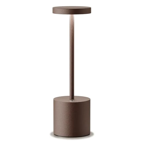 SLSMD Ruggin Draadloze led-tafellamp, oplaadbaar, dimbaar, 5000 mAh, 3 lichtmodi, USB-C tafellamp voor binnen en buiten