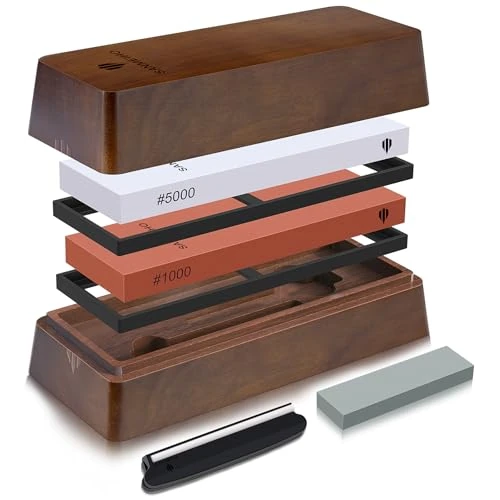 Offerta a tempo: SANMEIHO Affilacoltelli Pietra Giapponese 1000/5000, Scatola Portaoggetti - 26% da 59.99 € a 44.29 €