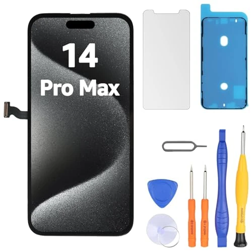 Offre limitée : LL TRADER Écran pour iPhone 14 Pro Max LCD 6,7" Écran de Rechange FHD Écran Tactile 3D Touch Digitizer Cadre Montage et Kits de réparation 2026 de 54.99 € à 52.24 € (5% de remise)