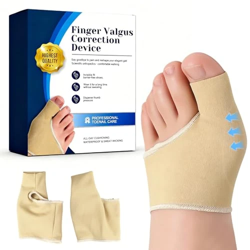 4 szt. Skarpety na paluchy koślawe, korektor na palce, rozdzielacz palców u nóg, łagodzi dyskomfort stawów na dużych palcach, wygodne, oddychające i tkaniny, wielokrotnego użytku, dla kobiet i