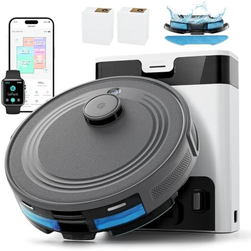 Zeitlich begrenztes Angebot: Lefant M2 Pro Staubsaugerroboter, 5500Pa Saugroboter mit Wischfunktion, Staubsauger Roboter mit LiDAR-Navigation Mapping, Saugroboter mit Vermeidung von Hindernissen PSD, für Tierhaare, Grau von 369.99 € auf 369.99 € (0.00% Ra