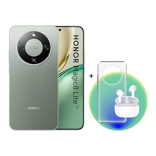 Offerta a tempo: HONOR MAGIC8 LITE 8gb 256gb GREEN + EARBUDS X7L + COVER - 9% da 299.90 € a 272.03 €