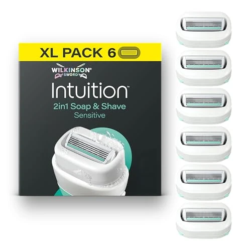 Offerta a tempo: Wilkinson Sword Intuition 2in1 Soap & Shave rasoi da donna per pelli sensibili, 6 ricariche rasoio da donna - 30% da 17.99 € a 12.53 €