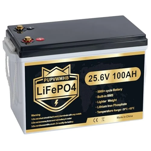 Offerta a tempo: PUPVWMHB Mini Batteria LiFePO4 24V 100Ah, 15000+ Cicli, BMS 100A con Protezione da Bassa Temperatura, Alta Efficienza per Camper, Barche, Solare Off-Grid, Motori Elettrici e Sistemi di Accumulo - 8% da 269.00 € a 247.78 €