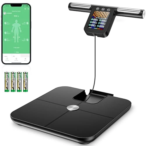Offre limitée : Balance Pèse Personne, Pèse-Personne Numérique à 8 électrodes avec écran LCD, Avec APP et Poignée Rétractable, 32 Données de Mesure, Pour Mesurer la Graisse Corporelle, BMI, Muscle, etc de 79.99 € à 79.99 € (0.00% de remise)