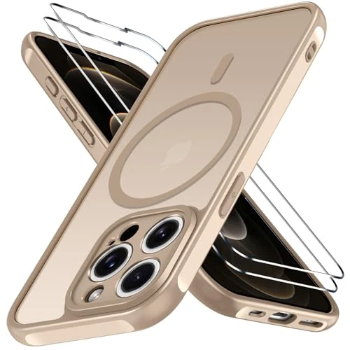 Offerta a tempo: iVoler Cover Magnetica per iPhone 12 PRO Max 5G con 2 Pezzi Pellicola Vetro Temperato, [Compatibile con MagSafe] Custodia Traslucida Opaca Sottile Anti-Impronte MagSafe Case, Titanio - 0.00% da 14.53 € a 14.53 €