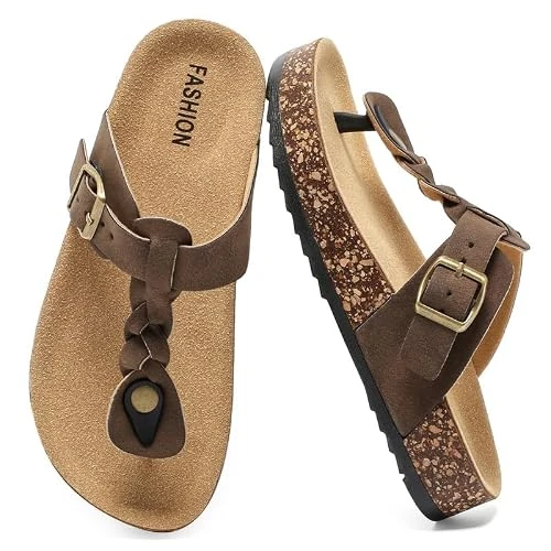 Offerta a tempo: Infradito Bambine, Sandali Estivi Con Suola In Sughero Unisex Bambini - 55% da 29.99 € a 13.53 €