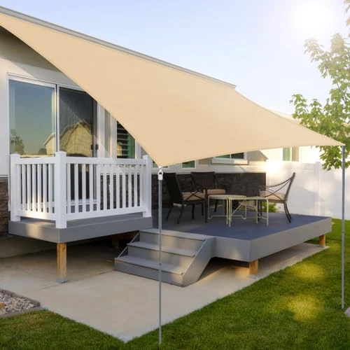 Offerta a tempo: Vela Ombreggiante Rettangolare 4x5m Protezione UV al 99% Impermeabile Tenda a Vela Dissipazione Rapida del Calore Resiste a Forze di Trazione Elevate Tenda Ombreggiante per Patio Giardino Esterno - 6% da 49.00 € a 45.99 €