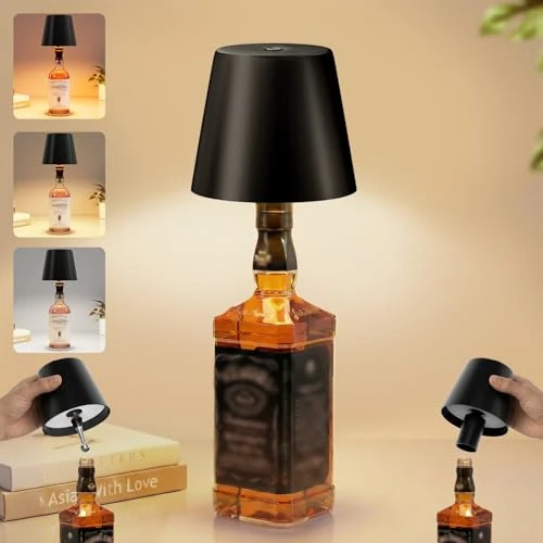 Offre limitée : UPXNBOR Lampes de Chevet Sans Fil en Métal, Lampe Bouteille Rechargeable de 18.99 € à 18.99 € (0.00% de remise)