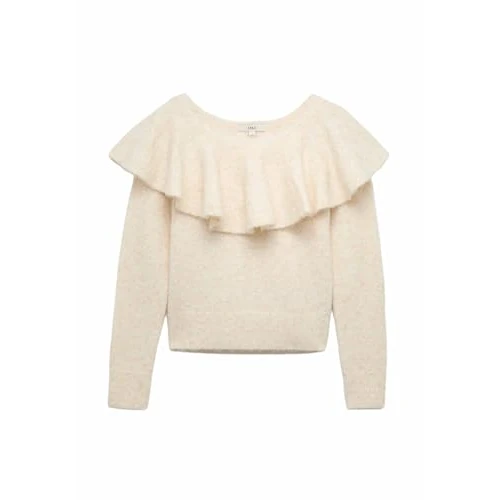 Offerta a tempo: Marks & Spencer Maglione Bardot in Maglia con Alpaca da Donna Crema - 0.00% da 52.00 € a 52.00 €