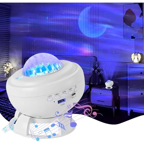 Zeitlich begrenztes Angebot: Aourow Sternenhimmel Projektor,LED Polarlichter Lampe mit Bluetooth MusikPlayer und 8 Realistische Nordlicht-Animationen,Sternenprojektor für Schlafzimmer,Geburtstag Neujahrs Geschenke von 23.99 € auf 13.99 € (42% Rabatt)