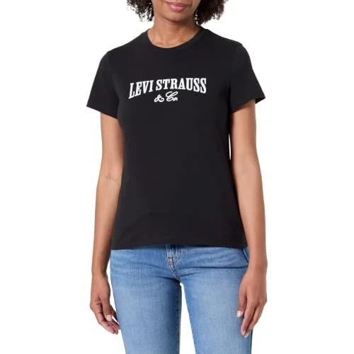 Offre limitée : Levi's LSE The Perfect Tee Femme, LSE The Perfect Tee LSE_Garment Dye Mineral Black, XSW/XSL de 30.00 € à 13.00 € (57% de remise)