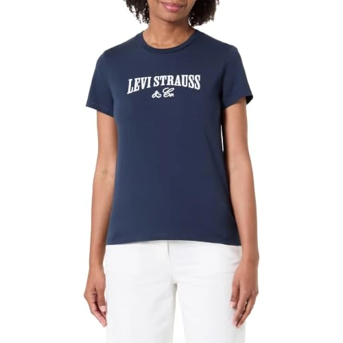 Offerta a tempo: Levi's LSE The Perfect Tee Donna, LSE The Perfect Tee Navy Blazer, MW/ML - 58% da 30.00 € a 12.53 €