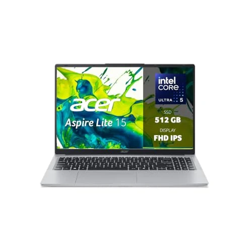 Offerta a tempo: Acer Aspire Lite AL15-54P-536H PC Portatile, Notebook, Display 15.6" FHD IPS, Processore Intel Core Ultra 5 115U, RAM 8 GB DDR5, 512 GB SSD, Scheda Grafica Intel, Windows 11 Home - 30% da 614.99 € a 429.99 €