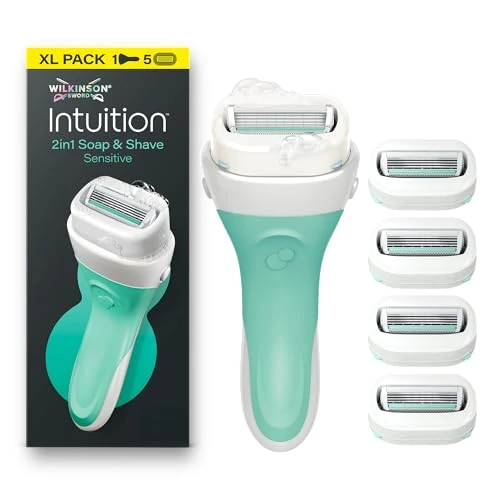 Limited-time offer: Wilkinson Sword Intuition Soap & Shave Sensitive Women's Razor, 5 Refills from 15.75 £ to 15.75 £ (save 0.00%)