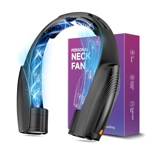 Zeitlich begrenztes Angebot: Nackenventilator, 8000 mAh Tragbarer Blattloser Halsventilator, 360° Luftstrom, 6 Stufen, USB Wiederaufladbar, Freihändiger Leichter Hals ventilator, Lange Akkulaufzeit für Büro/Gym/Reise, Outdoor von 35.99 € auf 30.59 € (15% 