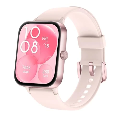 KIUVKAS Montre Connectée Femme avec Appel Bluetooth, 1,95" Écran Tactile Smartwatch Fitness Tracker avec Sommeil Cardiofréquencemètre, 140+ Modes Sportifs, IP68 Étanche pour Android iOS, Rose