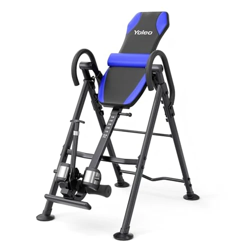 Limited-time offer: YOLEO Gravity Heavy Duty Inversion Table for Back Pain Relief Inversion Table w/Lumbar Support Easy to Assemble Back Stretcher Machine 300 lbs (Blue Grey) from 168.95 £ to 124.97 £ (save 26%)