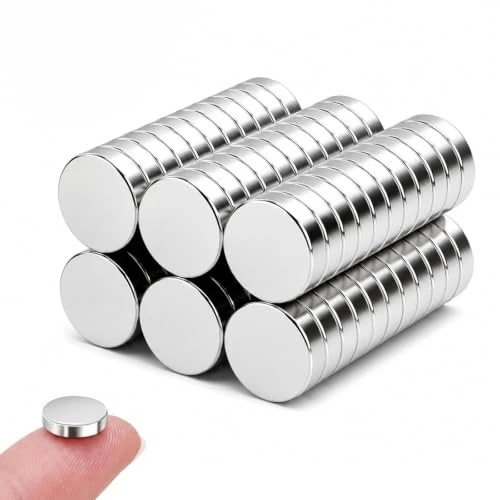 Offerta a tempo: Carehabi Magneti Neodimio 10x3mm, 60 Pezzi Calamite Potenti per Lavagna Magnetica, Lavagna Bianca, Bacheca, Calamite Piccole Rotonde Frigorifero & Ufficio con Scatola Portaoggetti - 0.00% da 9.99 € a 9.99 €