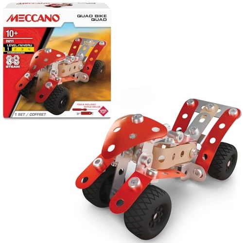 Limited-time offer: BANDAI Meccano Quad Bike APM11114 85 Piece Real Tool Kit with Instructions (English language not guaranteed), Quad Bike Kit for Beginners Level from 12.13 £ to 12.13 £ (save 0.00%)