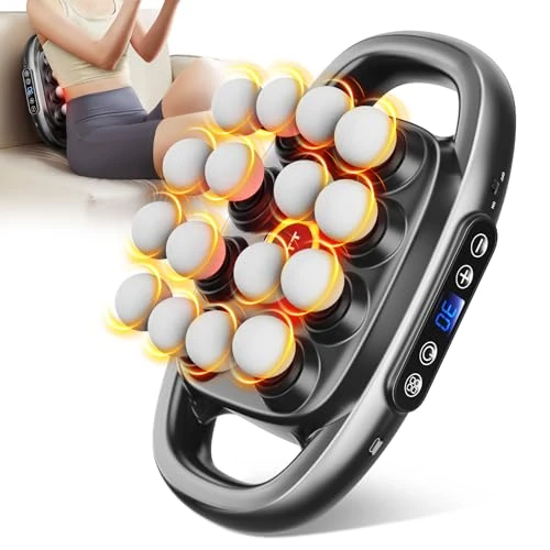 Offerta a tempo: Pistola massaggio muscolare VTT, massaggiatore elettrico silenzioso con 16 testine, 3 modalità e 30 livelli di intensità, ideale per alleviare tensioni e dolori a spalle, schiena e gambe - 38% da 159.99 € a 99.99 €