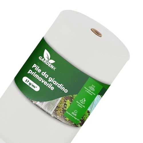 Offerta a tempo: GARDENIX Fioriera in Tessuto Non Tessuto Traspirante, 17 g/m², 2,1 x 100 m (210 m²), favorisce Una Crescita Sana, per coperture di aiuole Rialzate, Protegge Piante, Fiori e Verdure da Freddo, Gelo e - 0.00% da 56.95 € a 56.95 €