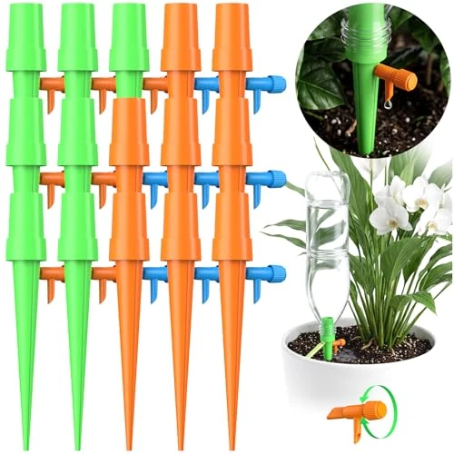 Offre limitée : Arrosage automatique d'intérieur, kit de 15 pièces (20,5-28 mm) pour jardin, balcon et plantes d'intérieur, idéal pour les vacances et un gain de temps (orange et vert) de 39.00 € à 29.99 € (23% de remise)