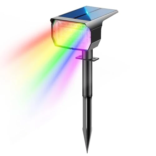 Tijdelijke aanbieding: LOTMOS Kleurrijke RGB-zonnelampen voor buiten, tuin, 20 LED/6 vaste kleuren/1 cyclusmodus, IP67 waterdicht, tuinverlichting op zonne-energie, voor buiten, lichtsensor, zonnelamp voor tuin van 13.19 € naar 13.19 € (0.00% korting)