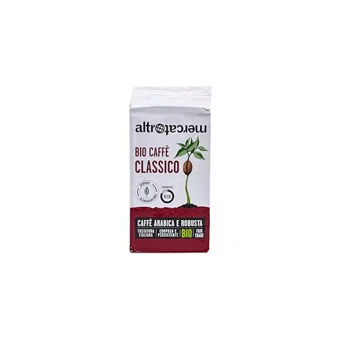 Offerta a tempo: ALTROMERCATO – Biocaffè classico macinato per moka – caffè biologico arabica e robusta – da commercio equo e solidale, America Latina e India – gusto intenso ed equilibrato– 250 g - 22% da 6.50 € a 5.05 €