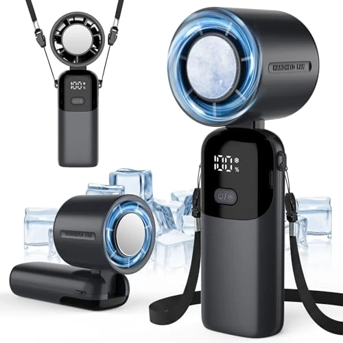 Offerta a tempo: Ventilatore Portatile,2 in 1 Ventilatore da Tavolo,3600 mAh Mini Ventilatore Portatile Silenzioso con 100 Velocità,Autonomia 13+ h,LED Display Piccolo Ventilatore USB Ricaricabile per Viaggi,Campeggio - 0.00% da 29.25 € a 29.25 €