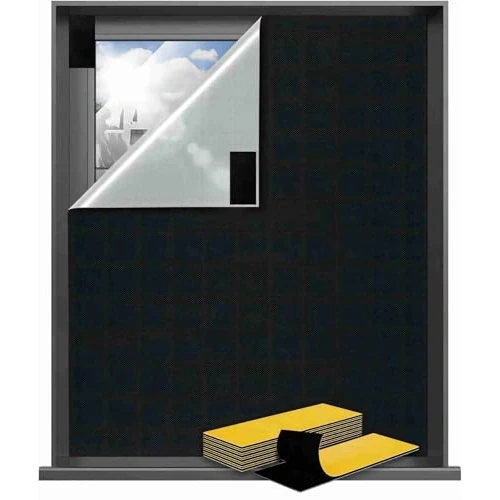 Offerta a tempo: Oscuranti per Finestre - Senza Fori Tende Oscuranti per Interni 100% Oscurante, Oxford Pellicola Oscurante Vetro Finestre con Velcro,Portatile Tagliabile Tessuto Oscurante per Lucernari,Camera,Viaggio - 0.00% da 16.99 € a 16.99 €