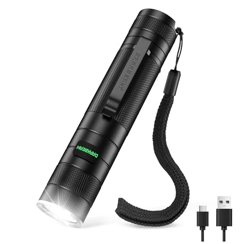Offerta a tempo: DARKBEAM Torcia LED Professionale Ricaricabile USB, Mini Torce Piccola e Potente, Luce Super Luminoso Portatile Impermeabile Tascabile per Campeggio, Trekking, Emergenza, Lungo Raggio con Batterie - 30% da 44.99 € a 31.48 €