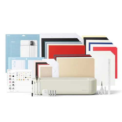 Offerta a tempo: Cricut Explore® 5 Deluxe Bundle + Contenuti digitali. Macchina da taglio intelligente, ideale per adesivi in vinile personalizzati, T-shirt, sticker a colori, biglietti e altro - 15% da 329.99 € a 279.99 €