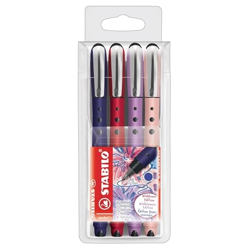 Limited-time offer: STABILO worker+ NatureCOLORS Wildflower - Rollerball - Pack of 4 - Blush, Burgundy, Grey Violet, and Prussian Blue from $29.07 to $23.82 (save 18%)