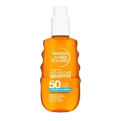 Offerta a tempo: Garnier Ambre Solaire Sensitive Acqua Solare Idratante SPF 50, 150 ml - 44% da 16.99 € a 9.48 €