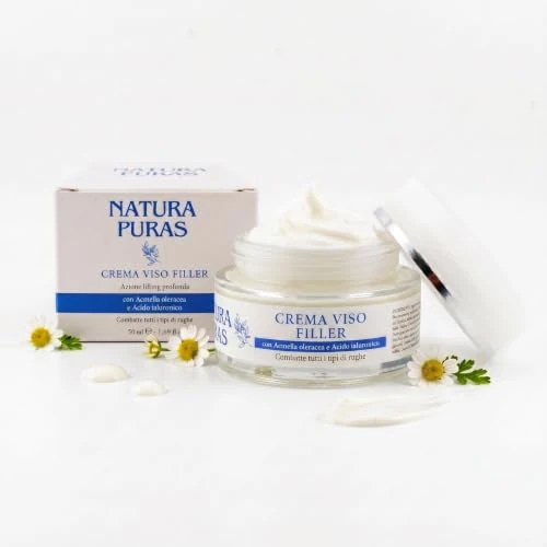 Offerta a tempo: Crema Viso Antirughe Effetto Filler e Lifting, 50ml NaturaPuras - 0.00% da 59.00 € a 59.00 €