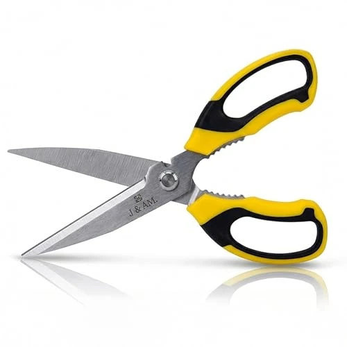 Forbici da Potatura Professionali in Acciaio Inox con Impugnatura Antiscivolo e Coprilama, Cesoie Potatura Multiuso per Giardinaggio